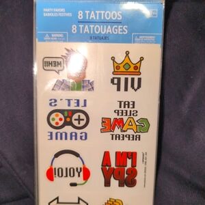 Gaming Themed Temporary Tattoos